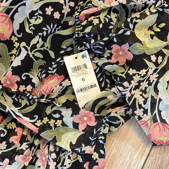 INC Floral Tie Waist V-Neck Maxi - Picture 5 of 5